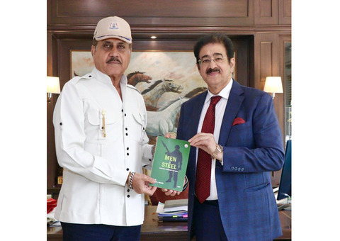 Gen. Ajay Kumar Singh Visits Marwah Studios, Presents His Book
