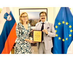 ICMEI Honours Ambassador of Slovenia H.E. Mateja Vodeb Ghosh