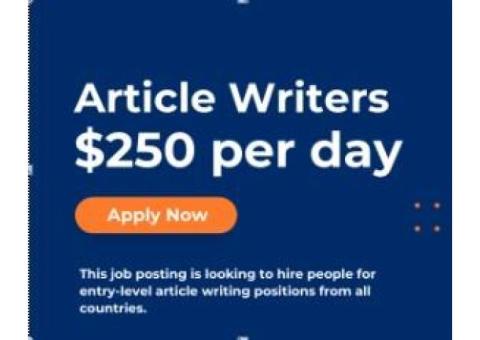 $250 per day - Amazon Writing Assistant Job (hiring Now)