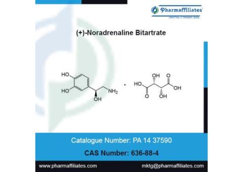 CAS No : 636-88-4 |  (+)-Noradrenaline Bitartrate | Pharmaffiliates