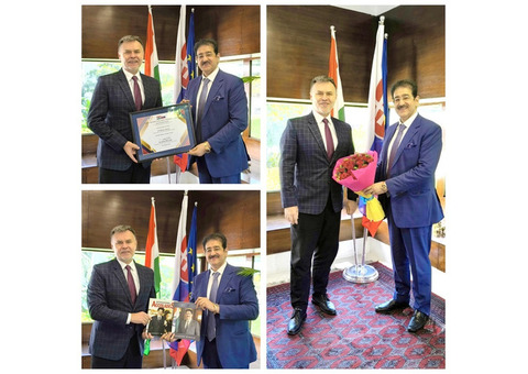 H.E. Robert Maxian, Ambassador of Slovakia to India, Presented