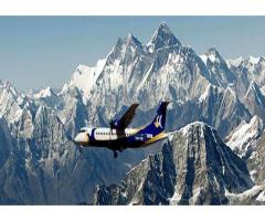 Mountain flight in Nepal