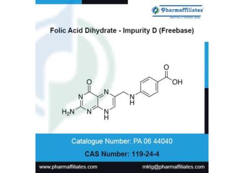 CAS No : 119-24-4| Folic Acid Dihydrate - Impurity D|Pharmaffiliates