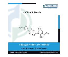 CAS No : 934986-48-8 |Cefdinir Sulfoxide | Pharmaffiliates