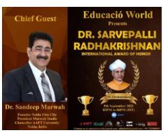 Dr Sarvepalli Radhakrishnan International Award for Sandeep Marwah