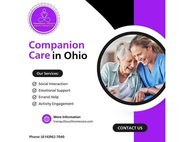 Reliable Companion Care in Ohio for Seniors