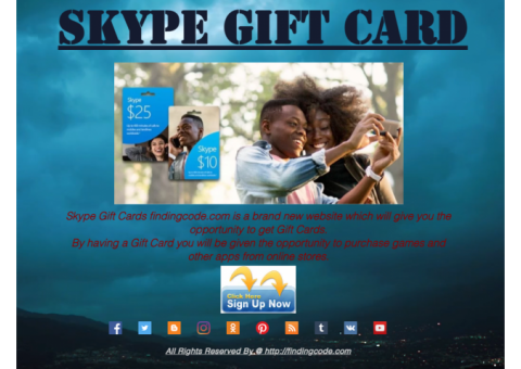 Do you want Skype Gift Card?