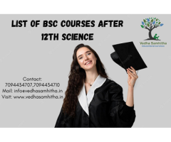 List of B.Sc. Courses After 12th Science