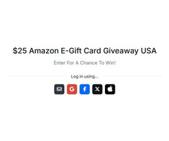 $25 Amazon E-Gift Card Drop — Enter for free in 60 Seconds!