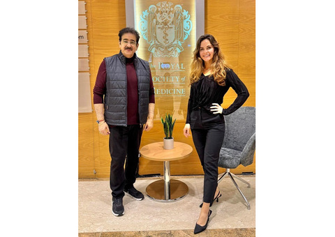 Dr. Sandeep Marwah Meets Actor Olivia McGuinness in London to Strength