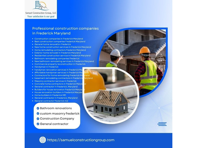 New Home Construction Services in Frederick