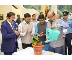 Governor of Chhattisgarh H.E. Ramen Deka Plants Sapling at AAFT