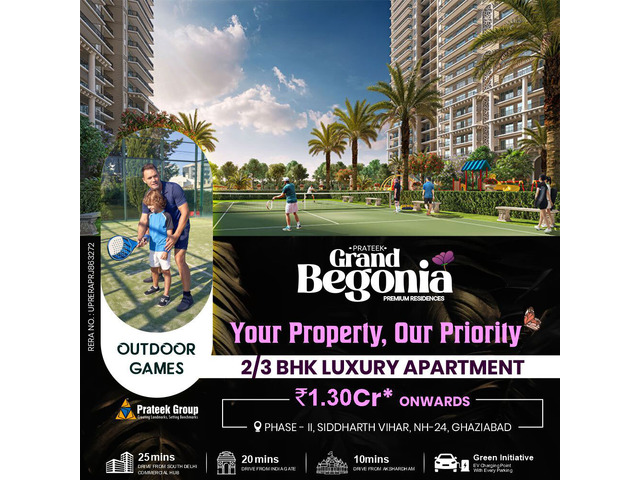 Prateek Grand Begonia Siddharth Vihar - 2 BHK Apartment