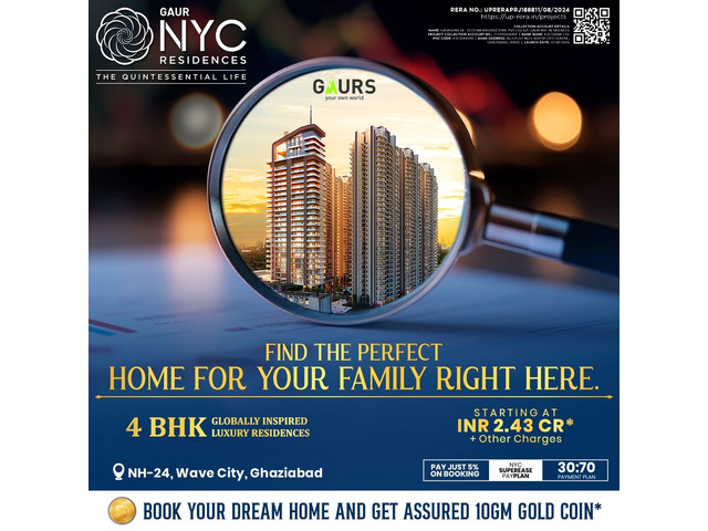 Gaur NYC Residences Wave City - 4 BHK Apartment