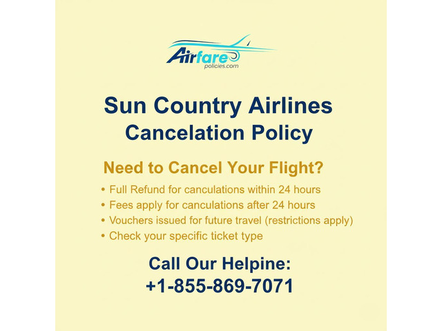 Trouble Canceling Your Sun Country Trip? +1-855-869-7071
