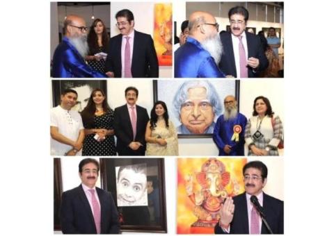 Sandeep Marwah Inaugurated Exhibition of Paintings by Dipak Ghosh