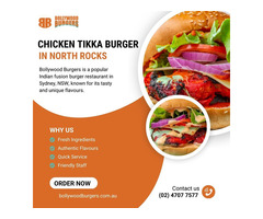 Chicken Tikka Burger in North Rocks – Try Delicious Indian Fusion