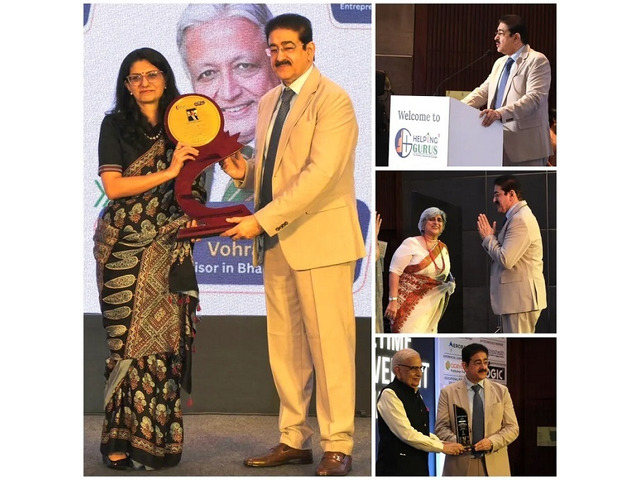 Dr. Sandeep Marwah Honoured at the 6th Education Summit, Delivers