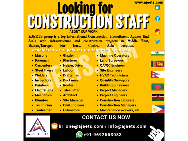 AJEETS – Skilled Construction Workforce from India