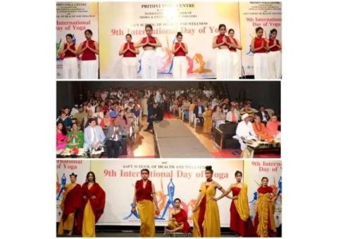 9th International Day of Yoga Celebrated at AAFT with Enthusiasm