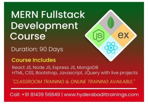 MERN Full Stack Developer course in Hyderabad