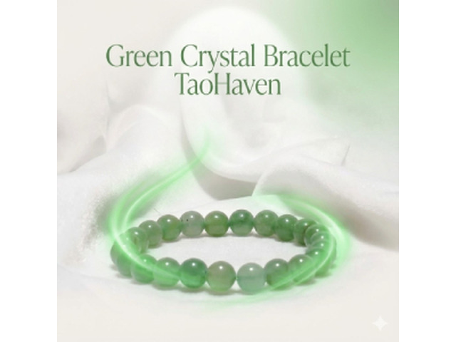 Green Crystal Bracelet – Heart Healing & Luck | TaoHaven