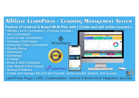 Board and Unilevel MLM LearnPress - Interactive Video Commission