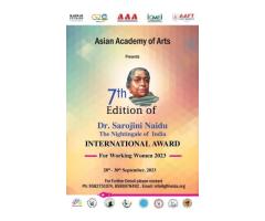 7th Dr Sarojini Naidu International Award for Working Women to be