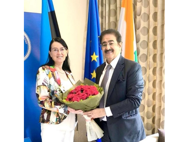 Sandeep Marwah Meets Ambassador of Estonia to Advance Art