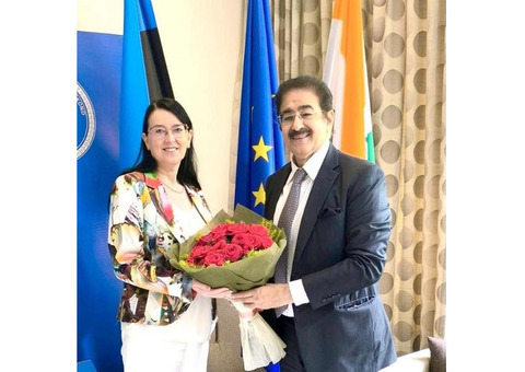 Sandeep Marwah Meets Ambassador of Estonia to Advance Art