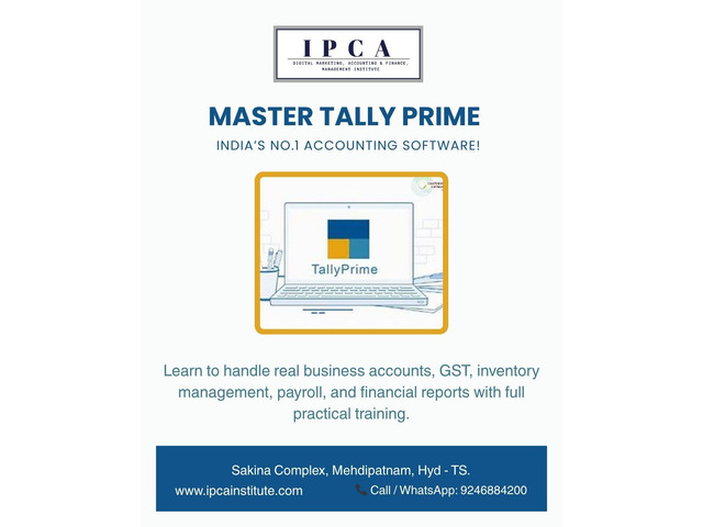 Become a Skilled Accountant with Book-Keeping & Tally Prime!
