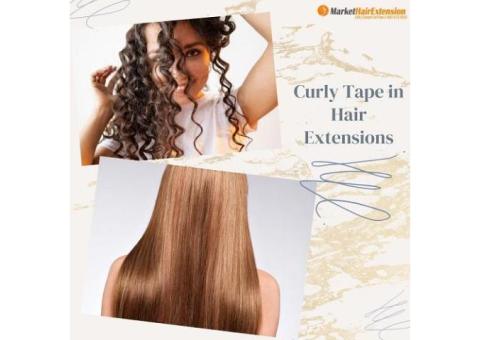 Curly Tape in Hair Extensions in USA
