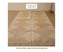 Handwoven Moroccan Jute Rug for Modern USA Homes