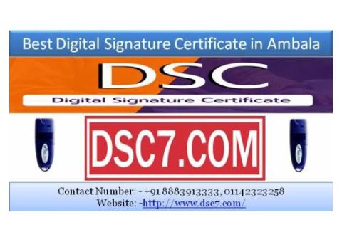 Get Apply Digital Signature Certificate Provider in Ambala