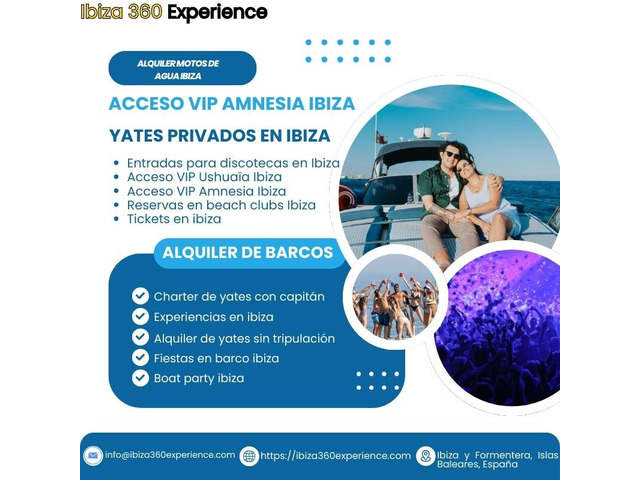 Lujo, diversión y aventura: Experiencias en Ibiza