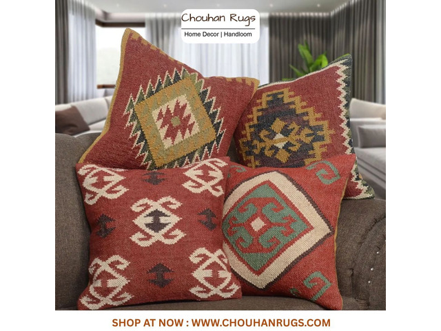 Eco-Friendly Jute Cushion Covers for Living Room