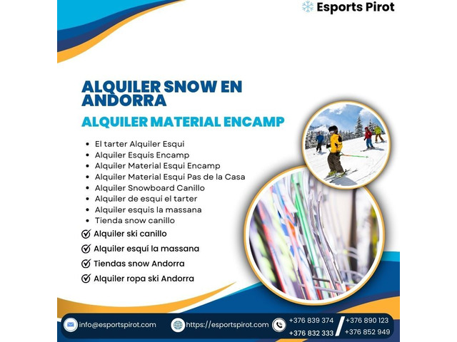 Disfruta de la Nieve con Alquiler de Esquís en Encamp