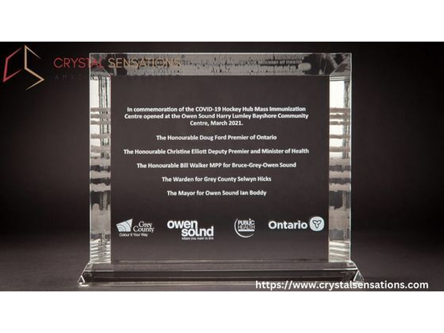Elegant Personalized Crystal Awards for Business Recognition