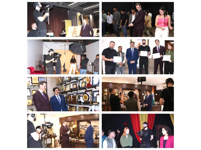 Russian Television Personalities Visit Marwah Studios for Documentary