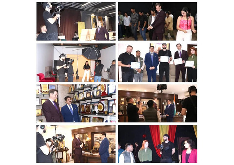 Russian Television Personalities Visit Marwah Studios for Documentary
