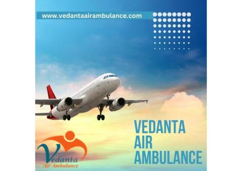 Vedanta Air Ambulance in Raipur with Modern Ventilator Setup