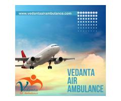 Vedanta Air Ambulance in Raipur with Modern Ventilator Setup