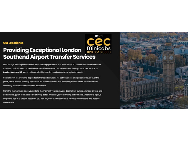 London Southend Airport Transfers in Ilford