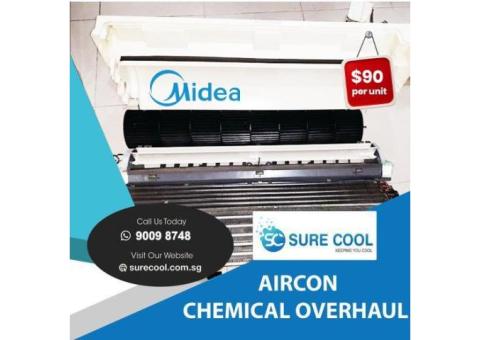 Midea Aircon Chemical Overhaul Singapore