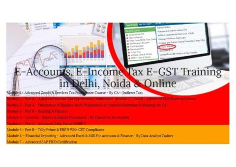 Accounting Course in Delhi, Rohini, Free SAP FICO, 100% Job