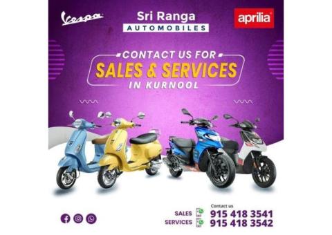 Vespa SLX 125 Sales & Services in Kurnool || Sri Ranga Automobiles