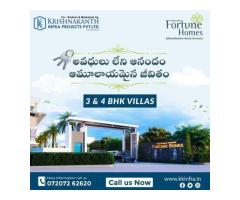 Vedansha Fortune Homes 3BHK and 4BHK Duplex Villas