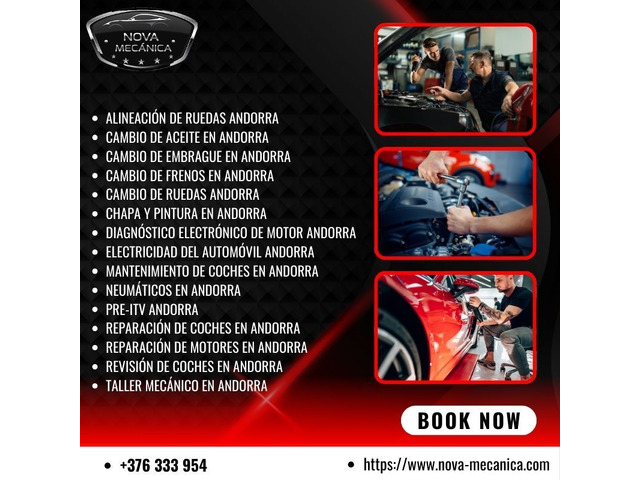 Servicio completo de mantenimiento de coches en Andorra
