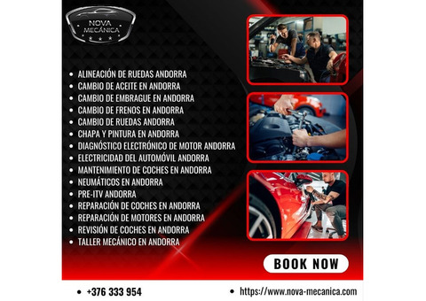Servicio completo de mantenimiento de coches en Andorra