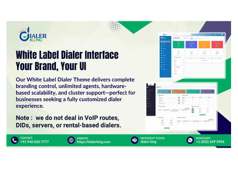White Label Dialer Interface Your Brand, Your UI
